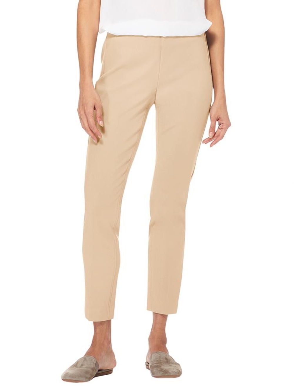 NWOT Ecru Beige Stretch Cropped Dress Pants